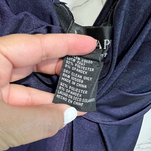 Xscape Joanna Chen Strapless Bubble Hem Purple Ombre Cocktail Formal Dress US 4 - Picture 3 of 5